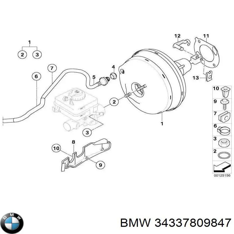 34337809847 BMW Шланг (патрубок) обігріву дросельної заслінки
