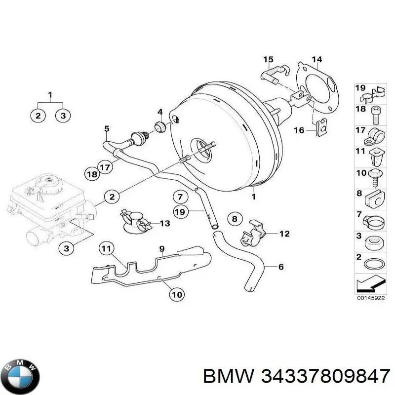 Купити 34337809847 BMW Шланг (патрубок) обігріву дросельної заслінки