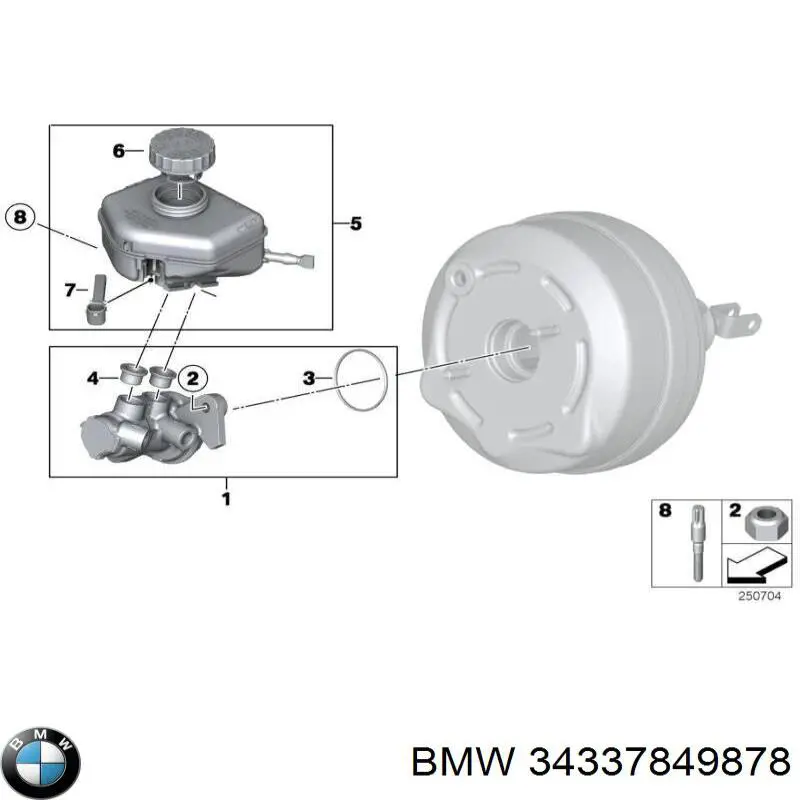 Циліндр гальмівний, головний 34337849878 BMW