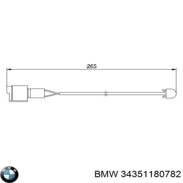 Датчик зносу гальмівних колодок, передній 34351180782 BMW