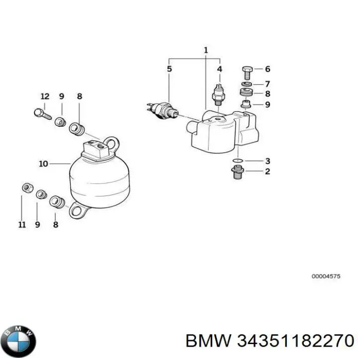 Датчик тиску гальмівної рідини на BMW 5 (E34)