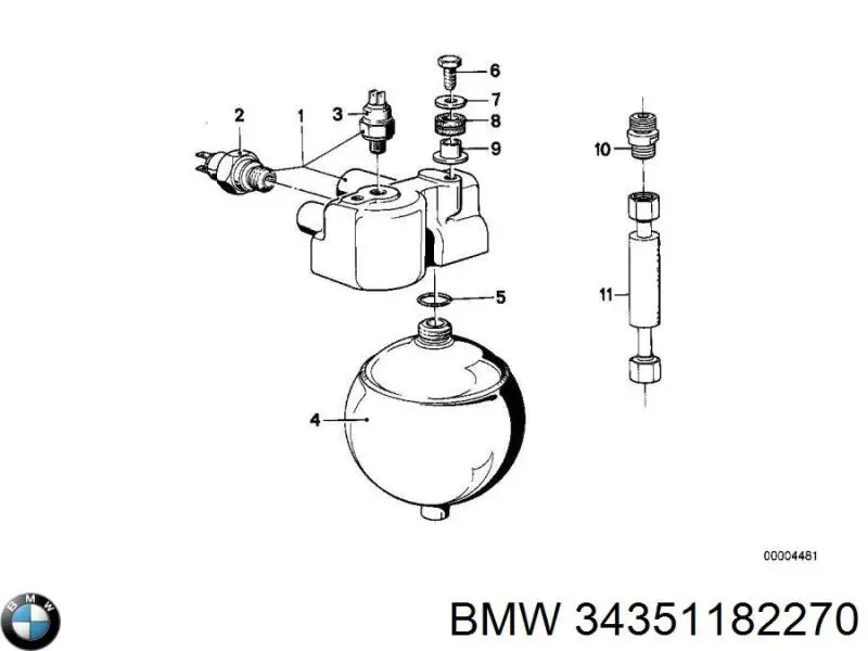 Купити 34351182270 BMW Датчик тиску гальмівної рідини