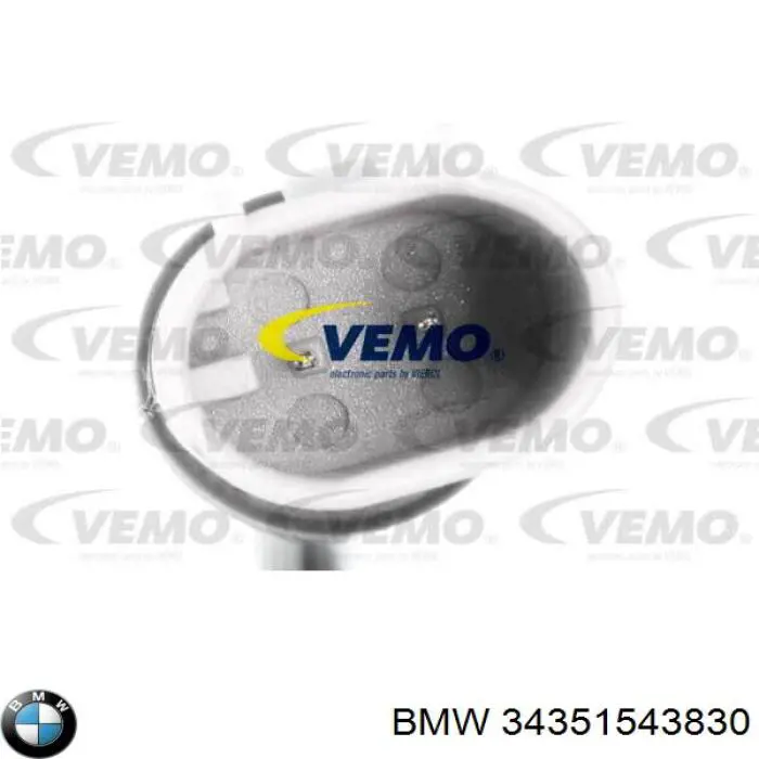Купити 34351543830 BMW Датчик зносу гальмівних колодок, передній правий