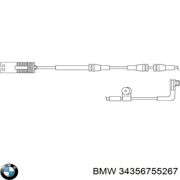 Датчик зносу гальмівних колодок, задній BMW 34356755267