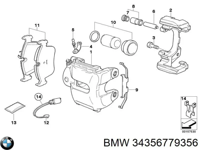 Датчик зносу гальмівних колодок, передній BMW 34356779356 ціна, від 1.29 USD