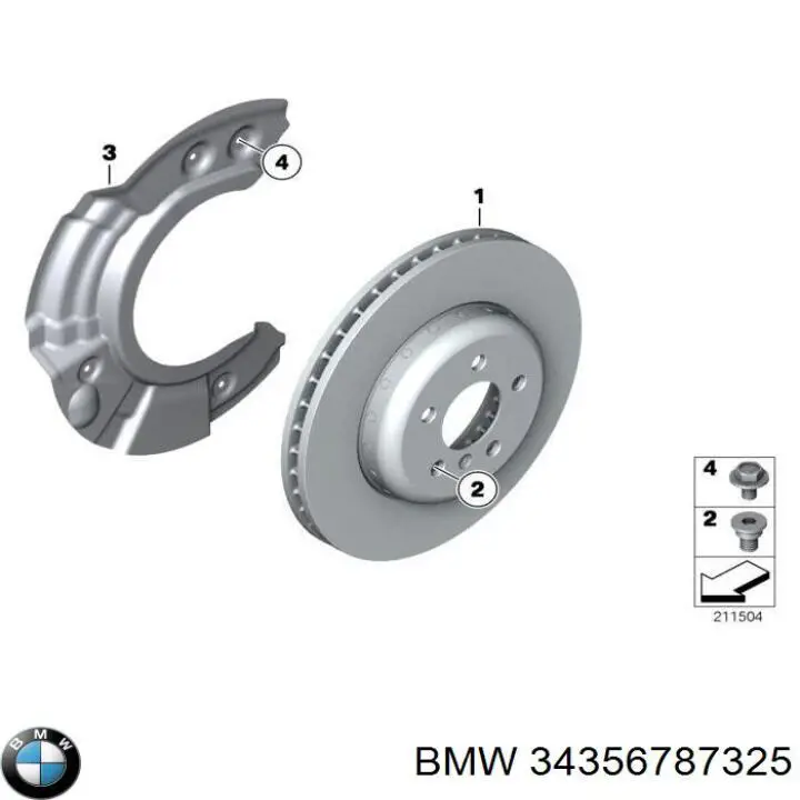 Купити 34356787325 BMW Пістон (кліп) кріплення підкрилки переднього крила
