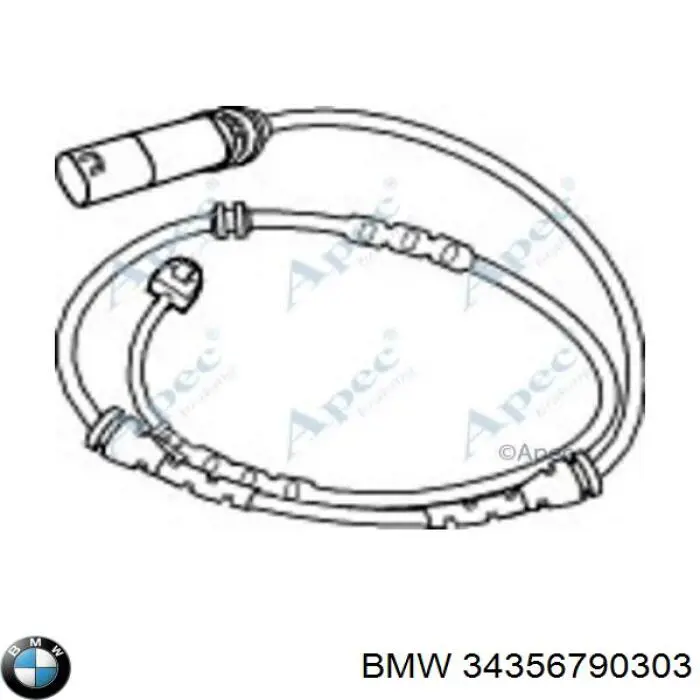 Датчик зносу гальмівних колодок, передній 34356790303 BMW