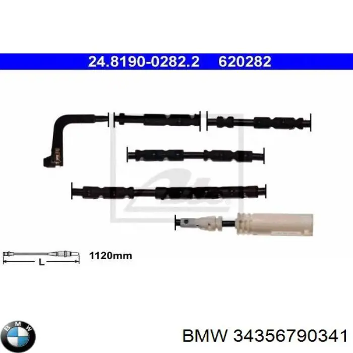 Датчик зносу гальмівних колодок, задній 34356790341 BMW