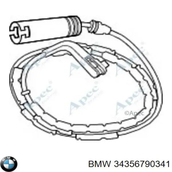 34356790341 BMW Датчик зносу гальмівних колодок, задній