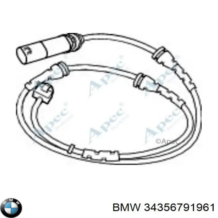 Датчик зносу гальмівних колодок, задній BMW 34356791961 ціна, від 13.05 USD