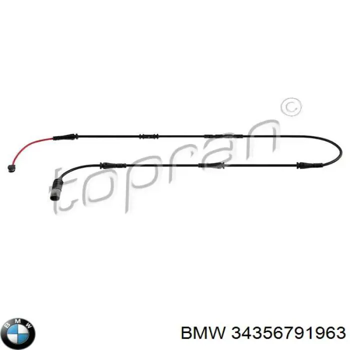 34356791963 BMW Датчик зносу гальмівних колодок, задній