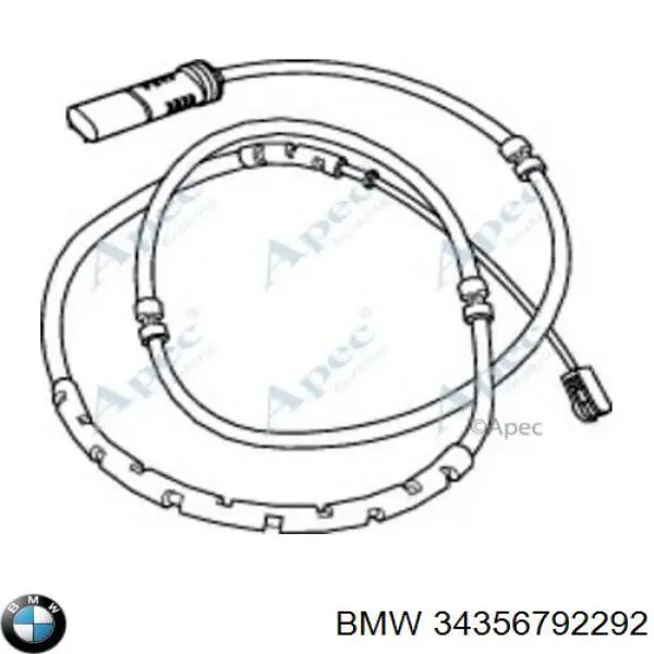 34356792292 BMW Датчик зносу гальмівних колодок, задній