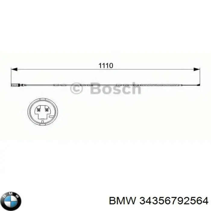 Датчик зносу гальмівних колодок, задній BMW 34356792564