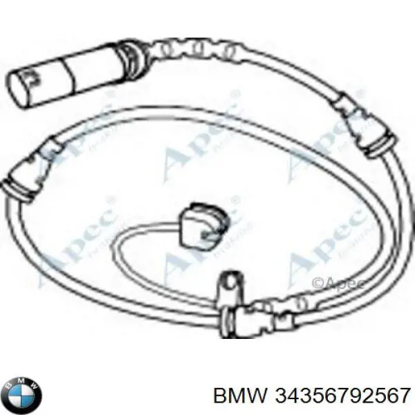 Датчик зносу гальмівних колодок, передній 34356792567 BMW
