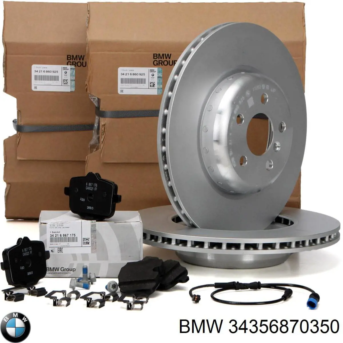 Купити 34356870350 BMW Датчик зносу гальмівних колодок, задній