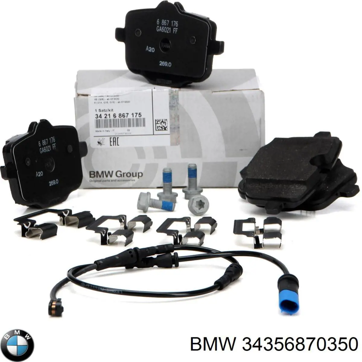 34356870350 BMW Датчик зносу гальмівних колодок, задній