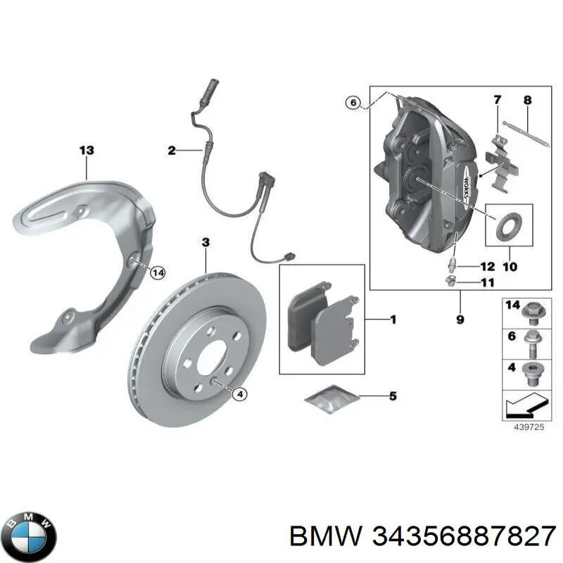 Датчик зносу гальмівних колодок, передній BMW 34356887827 ціна, від 12.76 USD