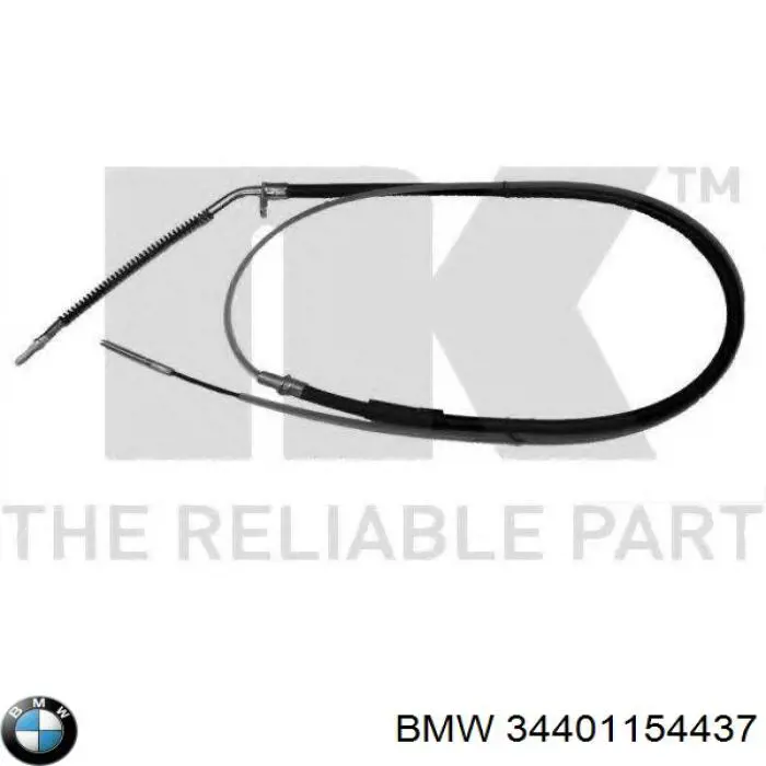 34401154437 BMW Трос ручника передній