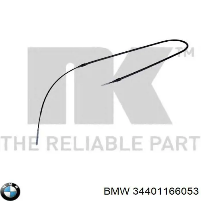 34401166053 BMW Трос стоянкового гальма передній