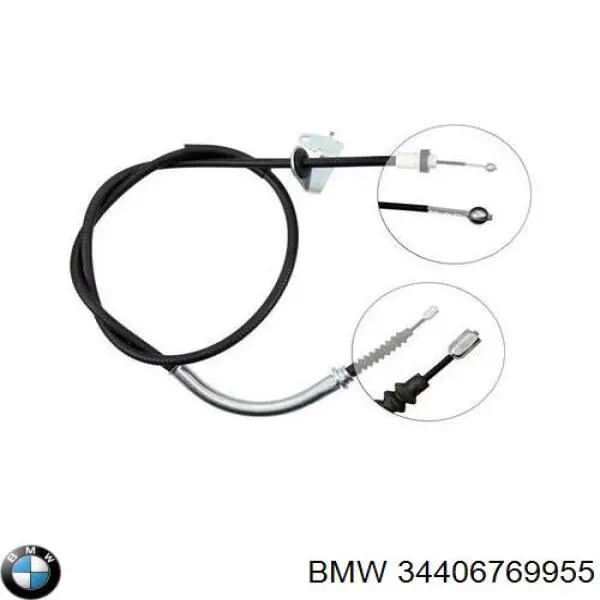 34406769955 BMW Трос ручного гальма задній, лівий