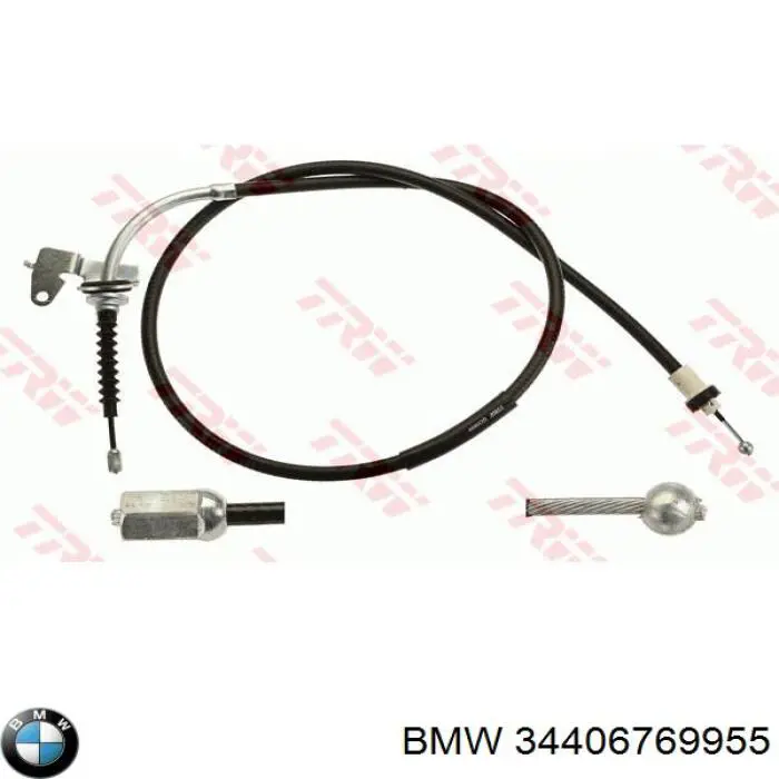Купити 34406769955 BMW Трос ручного гальма задній, лівий