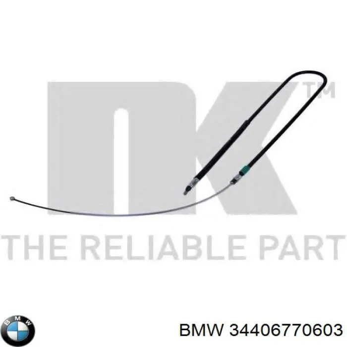 34406770603 BMW Трос ручного гальма задній, лівий