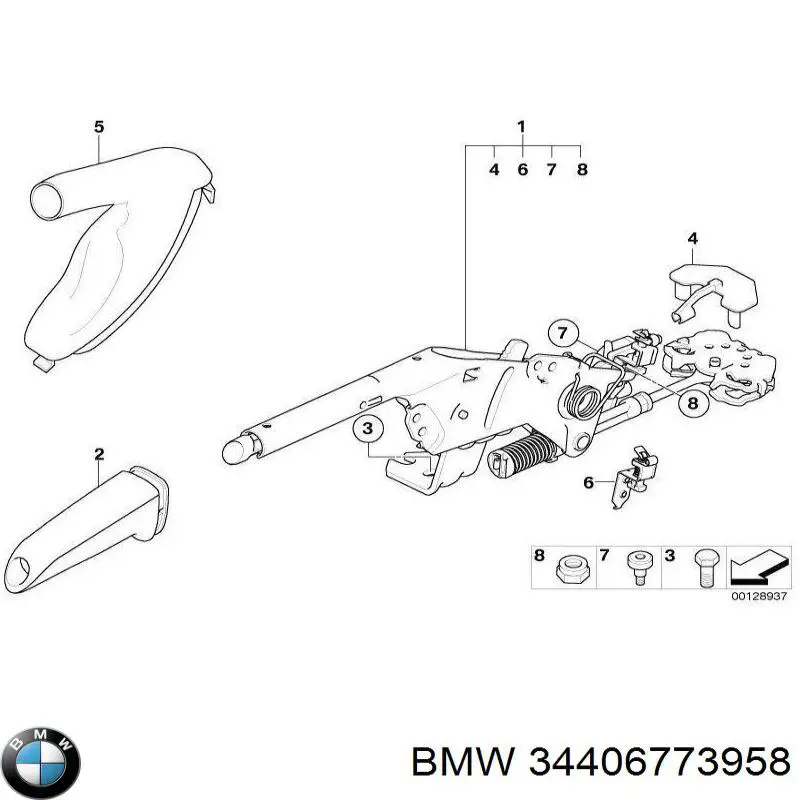  Важіль ручного гальма BMW 5 