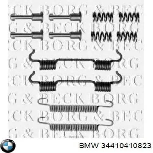 Ремкомплект гальмівних колодок 34410410823 BMW