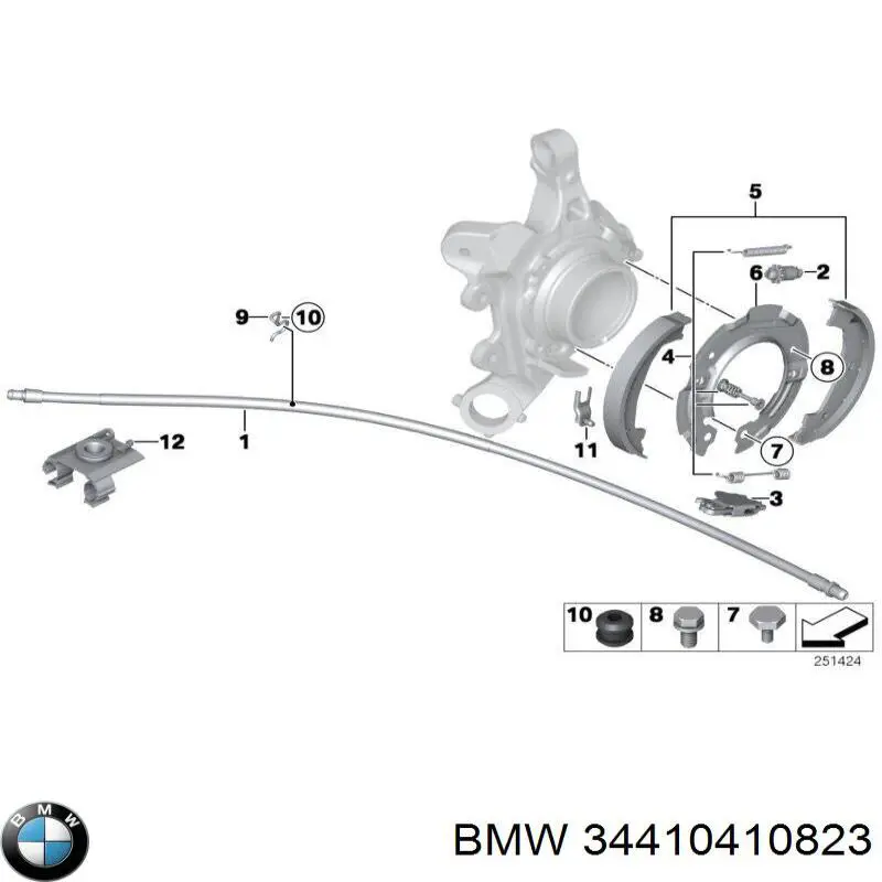 Ремкомплект гальмівних колодок BMW 34410410823