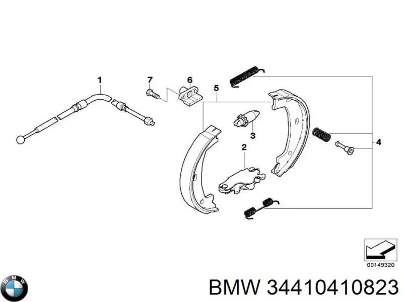 34410410823 BMW Ремкомплект торм. колодок