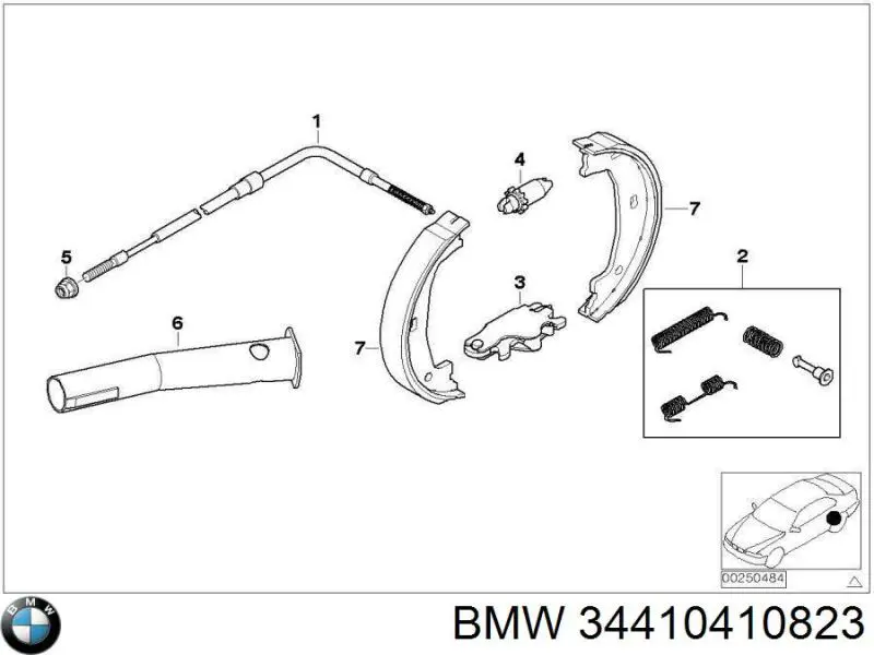 Ремкомплект гальмівних колодок BMW 34410410823 ціна, від 9.89 USD