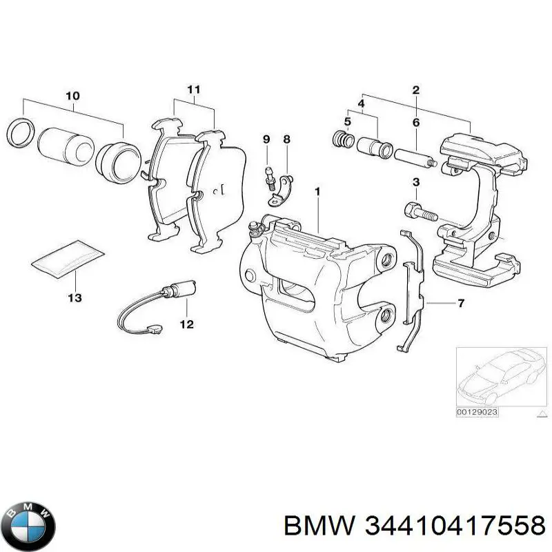 Купити 34410417558 BMW Монтажний комплект задніх барабанних колодок