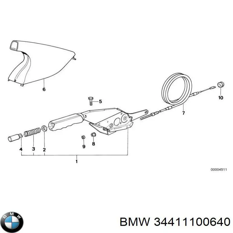 34411100640 BMW Кліпса кріплення накладок порогів