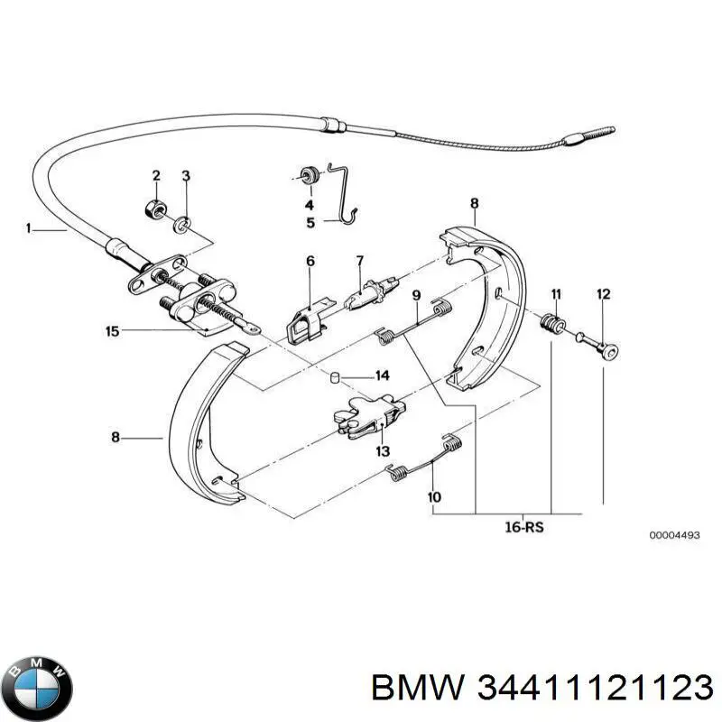 Купити 34416868624 BMW Скоба гальмівного барабана