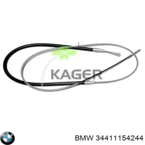 34411154244 BMW Трос ручного гальма задній, правий/лівий