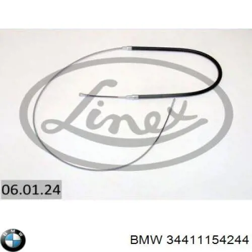 Трос ручного гальма задній, правий/лівий BMW 34411154244 ціна, від 10.38 USD