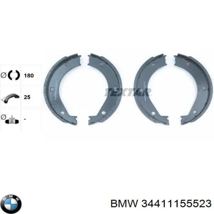 34411155523 BMW Гальмівні колодки ручника