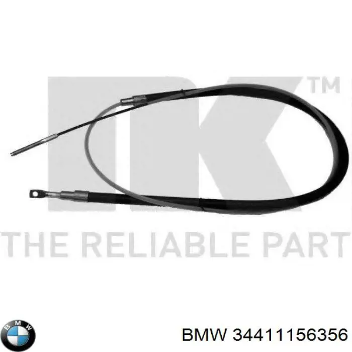 Трос ручного гальма задній, правий/лівий 34411156356 BMW