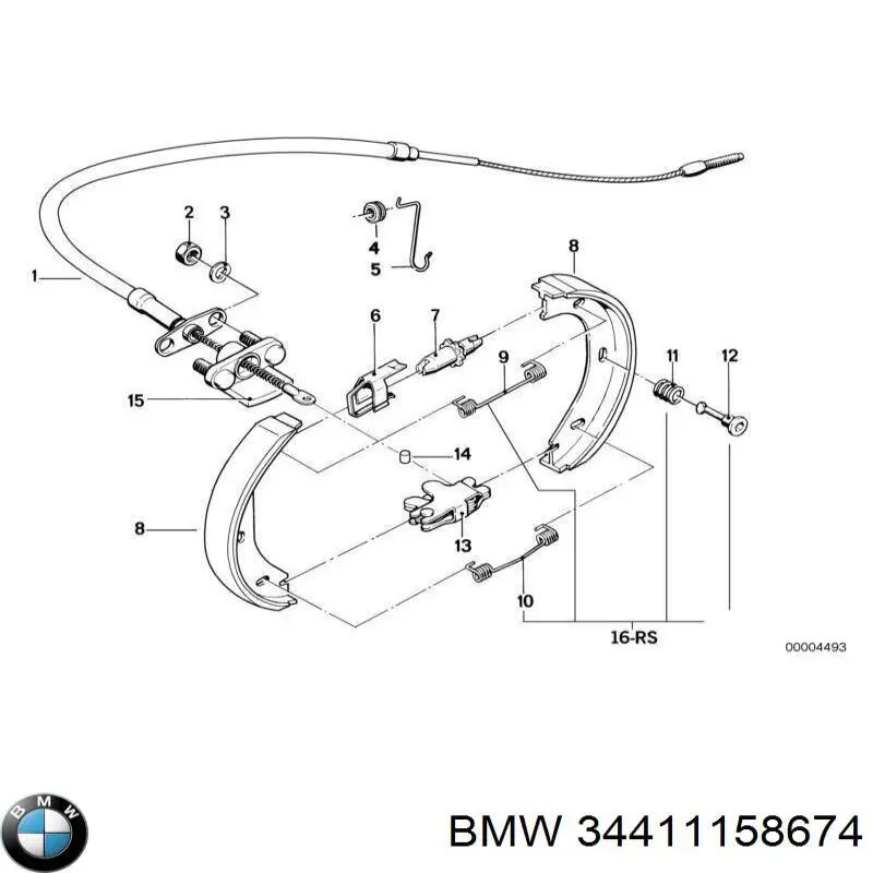  Скоба-розтяжка гальмівного барабана BMW 5 