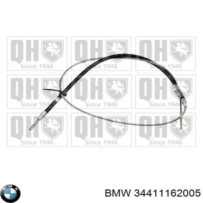 Трос ручного гальма задній, правий/лівий 34411162005 BMW