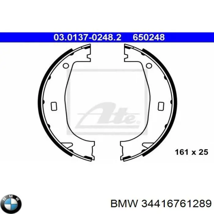 Купити 34416761289 BMW Гальмівні колодки гальма стоянки
