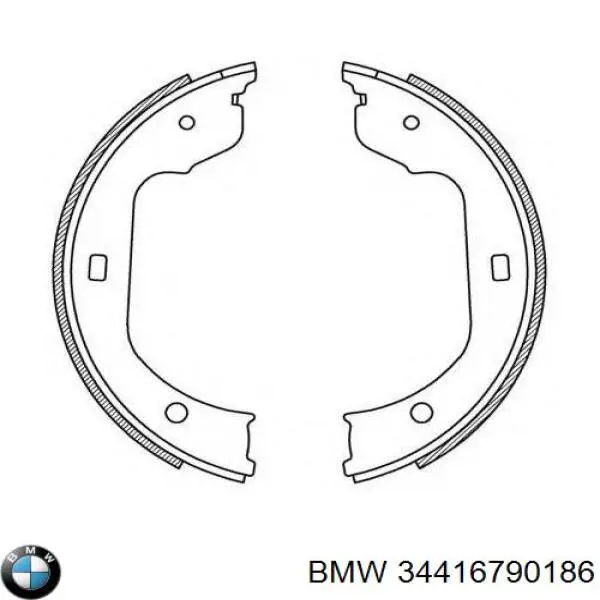 Колодки ручника 34416790186 BMW