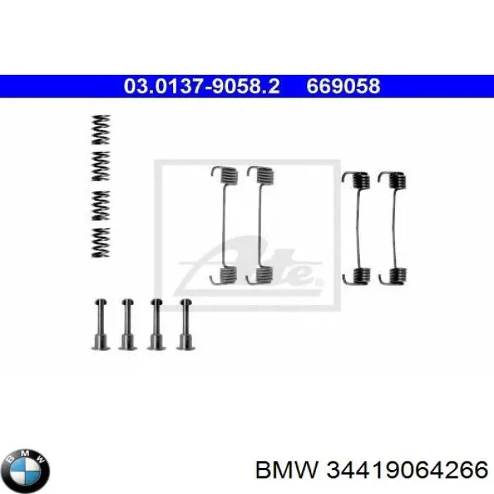 34419064266 BMW Ремкомплект торм. колодок