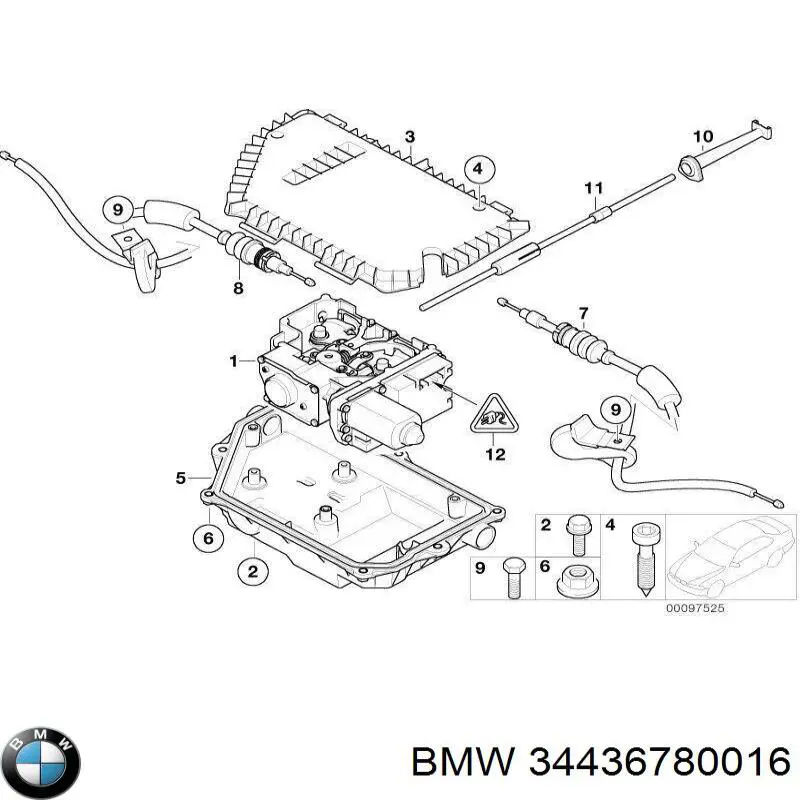 Трос стоянкового гальма задній лівий на BMW 7 (E65,66)