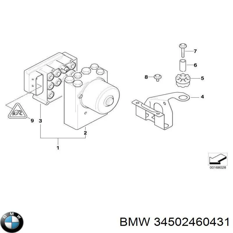 34502460457 BMW Блок управління АБС (ABS)