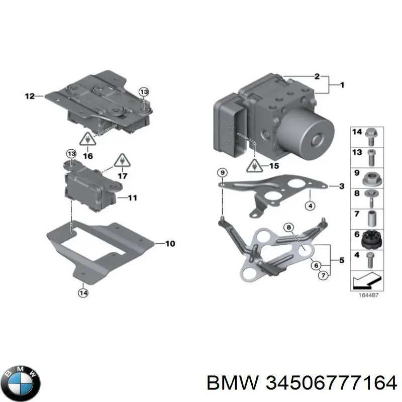 Блок керування АБС (ABS) 34506777164 BMW