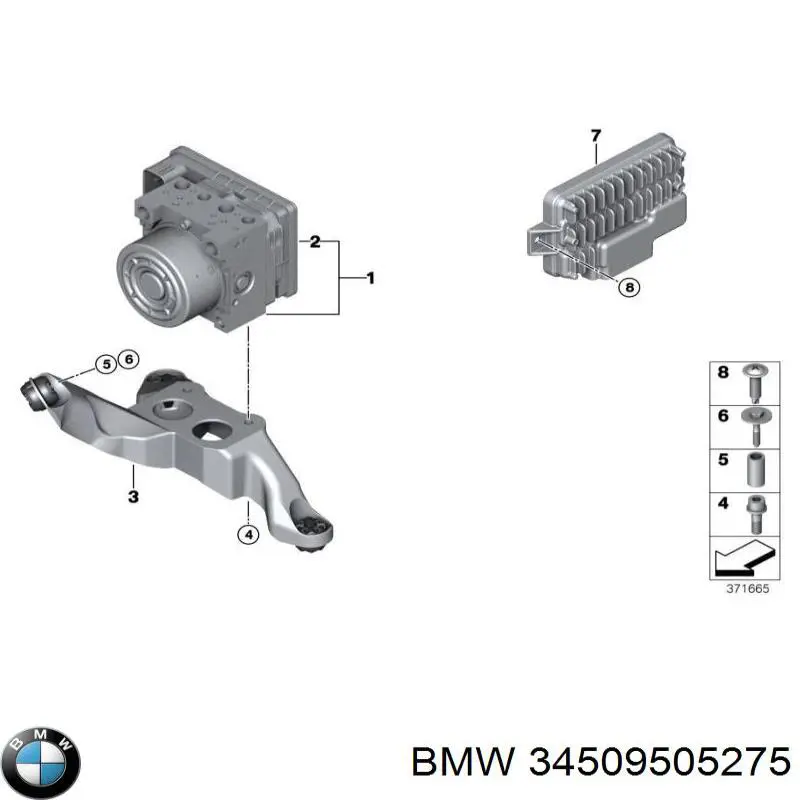 Модуль (блок ЕБУ) управління АБС (ABS) BMW 34509500079 ціна, від 155.71 USD