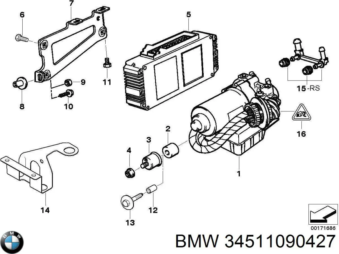 34511090427 BMW Блок управління АБС (ABS)
