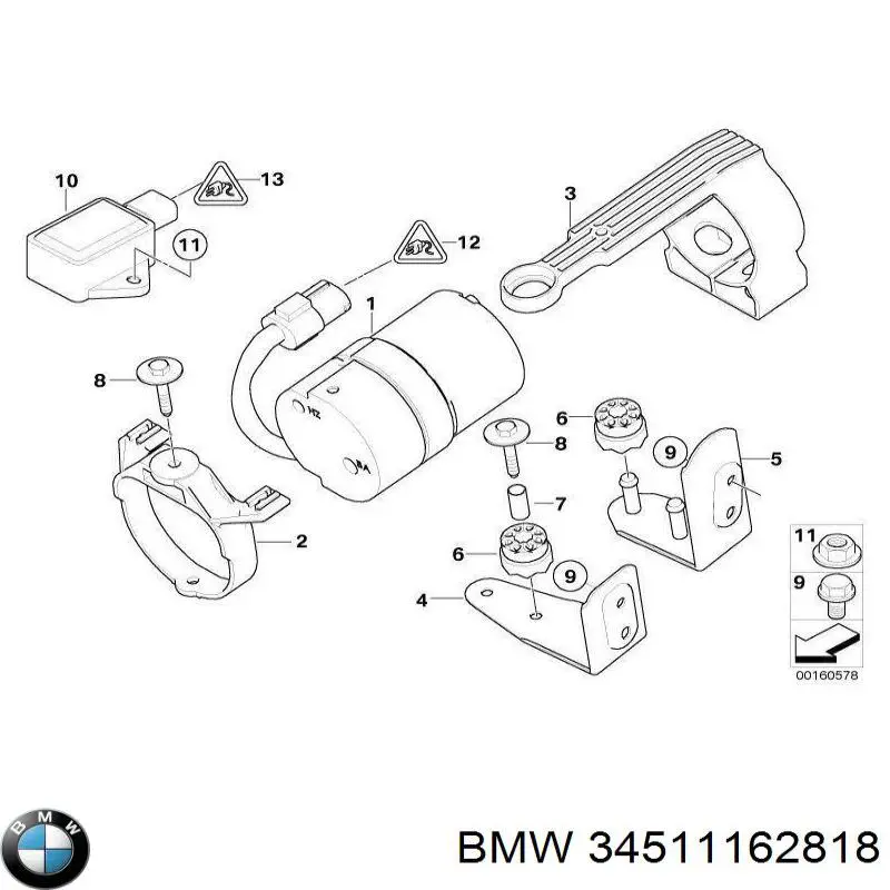 Купити 34511162818 BMW 