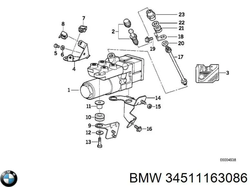 34511158803 BMW Блок управління АБС (ABS)